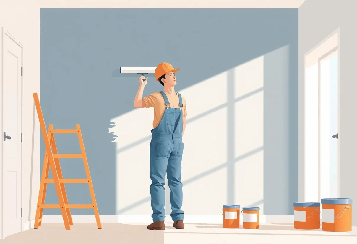 Peintre Loos 59120 en intervention sur un chantier